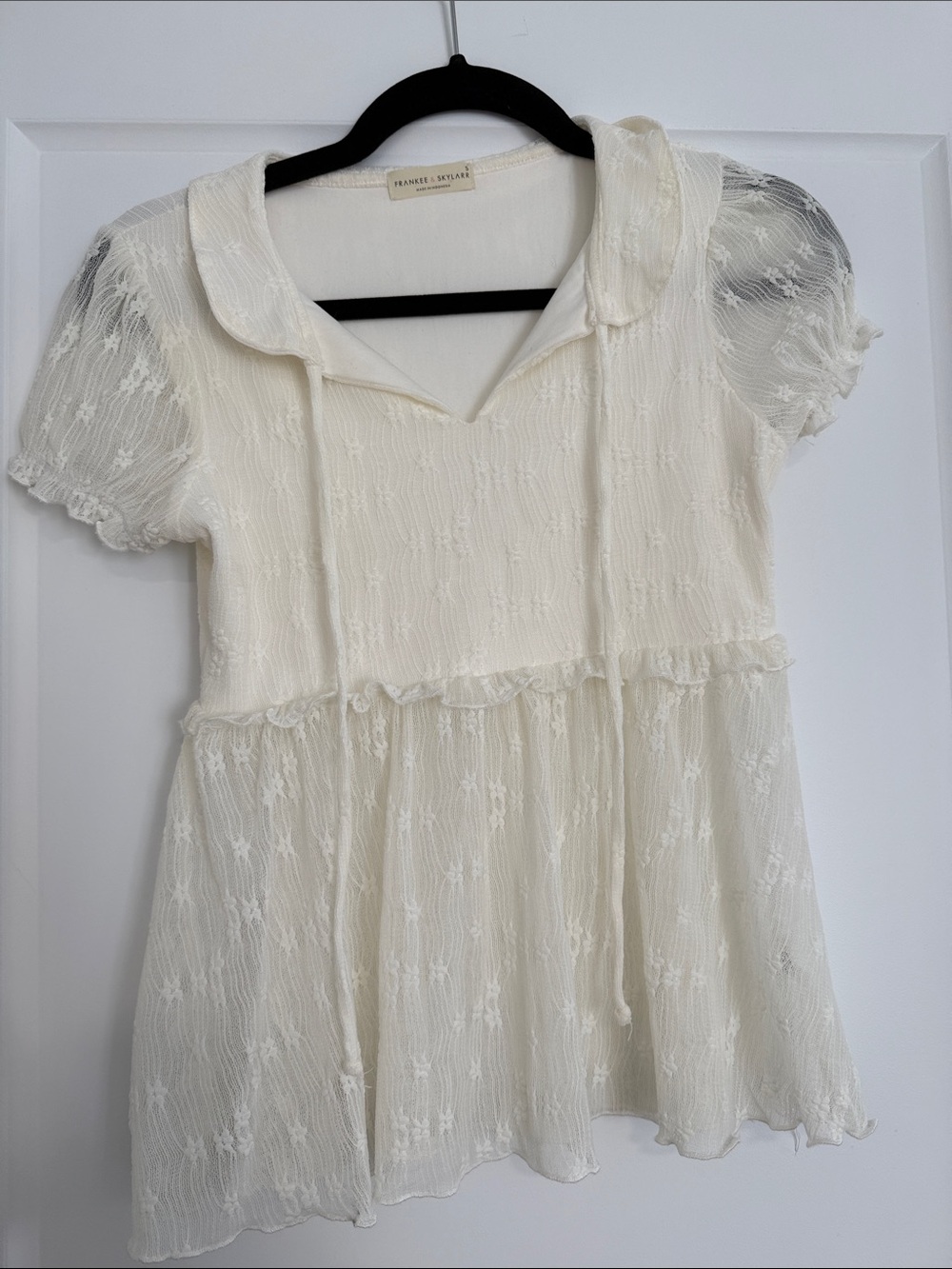 White Lace Top Like New